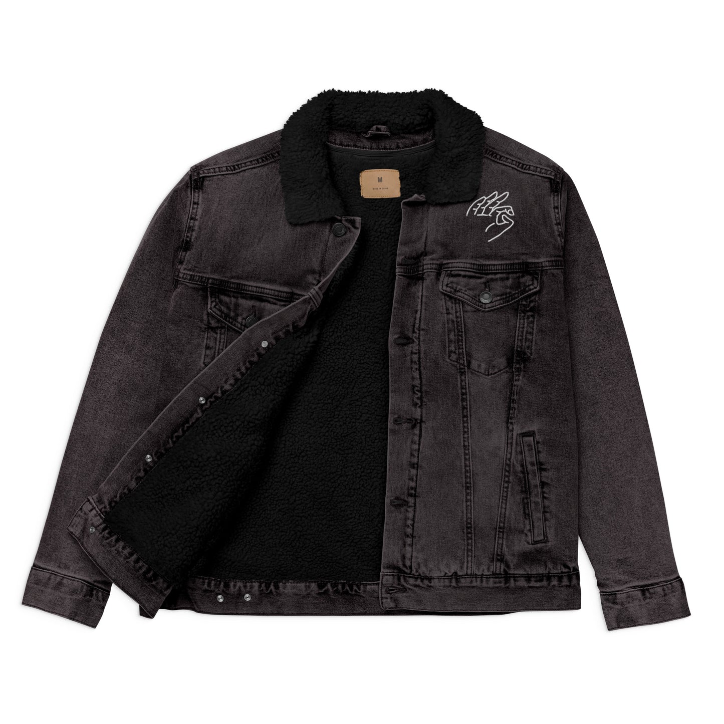 G denim sherpa jacket