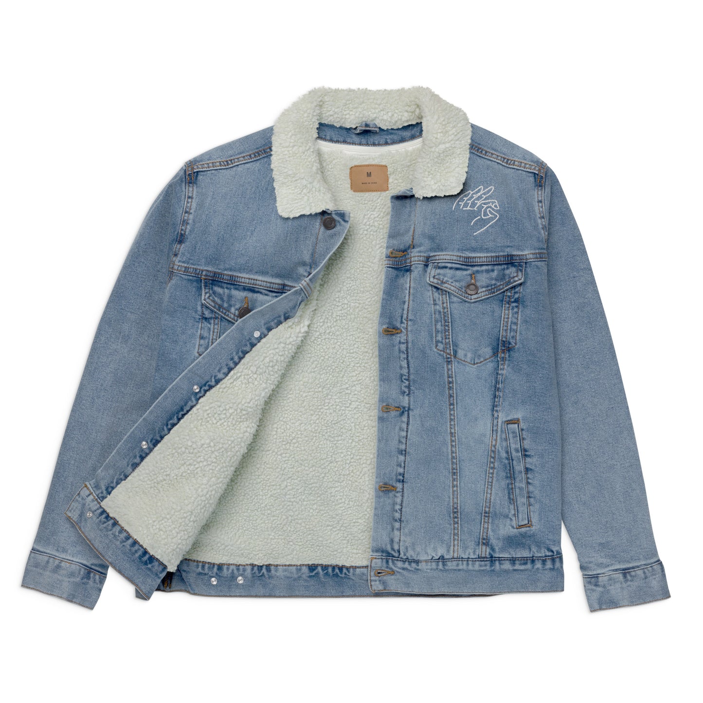 G denim sherpa jacket